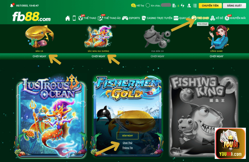 Nhà cái FB88 nổi tiếng với nhiều thể loại game hay và hấp dẫn