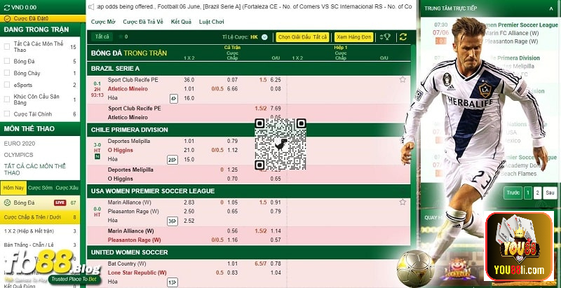 Đặt kèo chấp 1 trái cho cửa trên